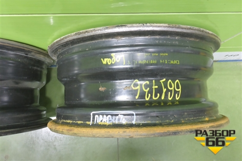 Диски колёсные штампованные (комплект)  R14 EJ5,5 4х100 ET43 Ц.О.60,1 (8200459205B) для Renault Logan с 2004-2015г (Логан)
