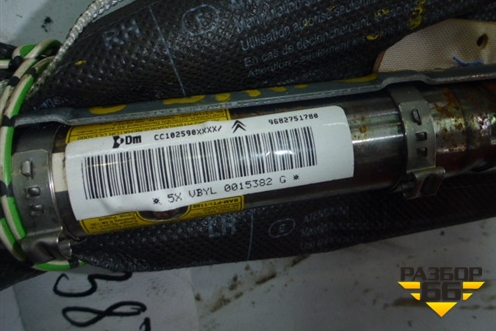 Подушка безопасности боковая шторка правая (седан) (9682751788) для Citroen C5 с 2008г (С5)