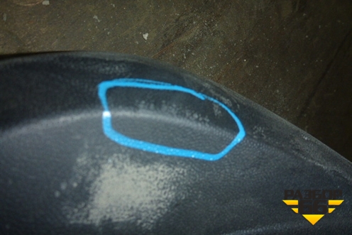 Юбка заднего бампера (под парктроник) (5E5807521) для Skoda Octavia (A7) с 2013г (Октавия)