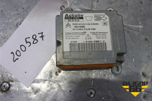 Блок управления AIR BAG (965319088) для Peugeot Partner с 2002-2010г (Партнер)