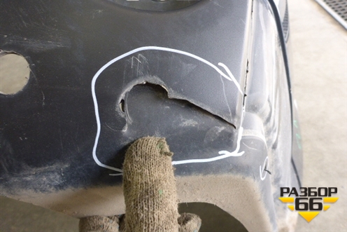 Бампер задний (под парктроник) (85022JU14H) для Nissan X-Trail (Т31) с 2007-2014г (Хтраил)