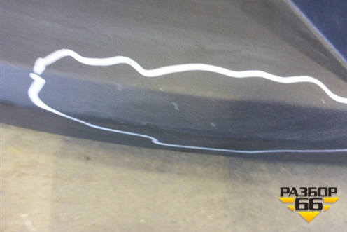 Юбка заднего бампера (под парктроник) (5E5807521) для Skoda Octavia (A7) с 2013г (Октавия)