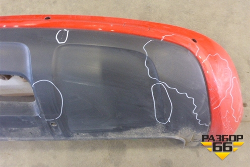 Бампер задний нижняя часть (S-line под парктроник) (8U0807521H) для Audi Q3 с 2011-2018г (Ку 3)