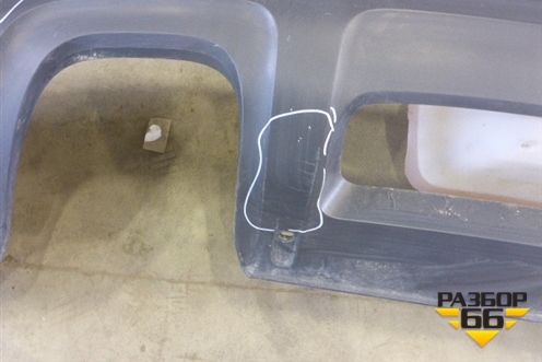 Бампер задний нижняя часть (S-line под парктроник) (8U0807521H) для Audi Q3 с 2011-2018г (Ку 3)