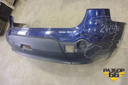 Бампер задний (под паркторник) для Nissan Qashqai+2 (JJ10E) с 2008-2013г (Кашкай)
