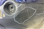Бампер задний (под паркторник) для Nissan Qashqai+2 (JJ10E) с 2008-2013г (Кашкай)