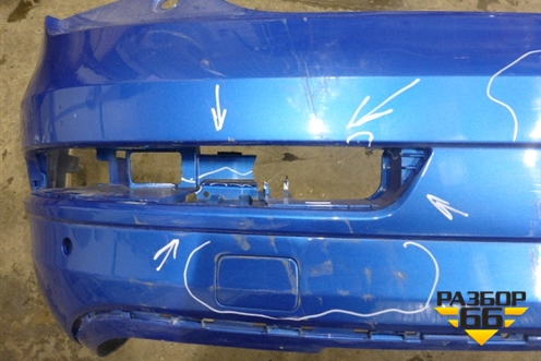 Бампер задний (с нижней частью после 2014г под парктроник) (8U0807385C) для Audi Q3 с 2011-2018г (Ку 3)