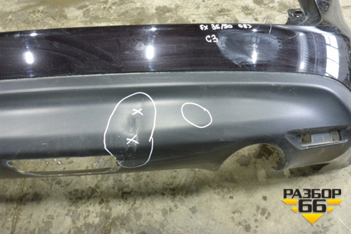 Бампер задний (под парктроник) (850221CA0H) для Infiniti Infiniti FX35/37/50 QX70 (S51) с 2008-2013г (ФХ)