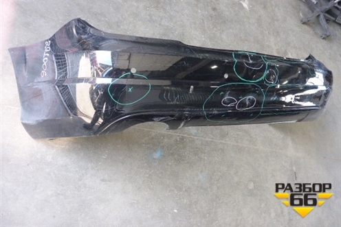 Бампер задний (до 2010г под парктроник) (A2048850238) для Mercedes Benz C-Klass W204 с 2007-2014г (Ц)