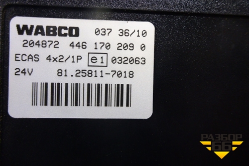 Блок управления подвеской (ECAS 4x2) (81258117018) для MAN  TGS с 2007г