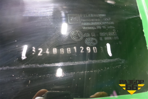 Стекло двери задней левой (хетчбэк, литэкс) (93183268) для Opel Astra H с 2004-2015г