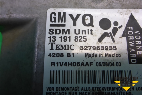 Блок управления AIR BAG (13191825) для Opel Astra H с 2004-2015г