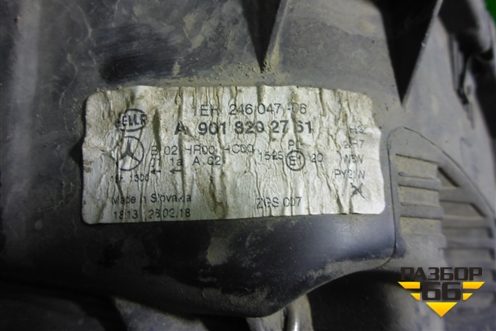 Фара правая (после 2000г галоген) (A9018202761) для Mercedes Benz Sprinter W901-905 с 1995-2006г (Спринтер)