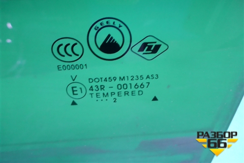 Стекло двери задней левой для Geely MK Cross с 2011-2016г