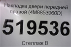 Накладка двери передней правой (4M8853960D) для Audi Q8 с 2018г (Ку 8)
