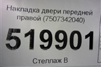Накладка двери передней правой (7507342040) для Toyota Rav-4 с 2018г
