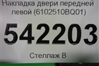 Накладка двери передней левой (6102510BQ01) для Changan CS35 Plus с 2018г