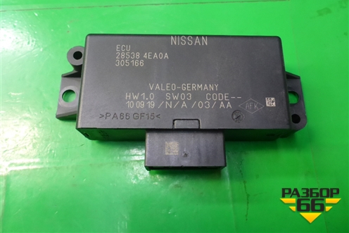 Блок управления парктроником (285384EA0A) для Nissan Qashqai (J11E) с 2013г (Кашкай)