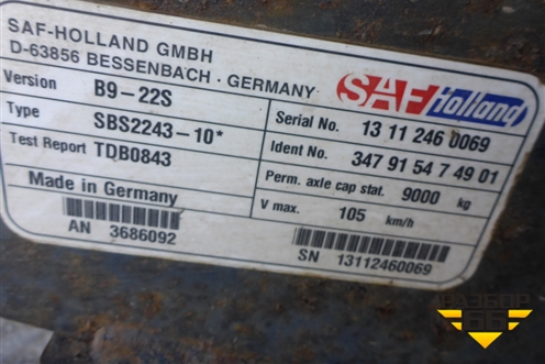 Балка задняя   (ось) (полуприцеп) (b9-22s) для Прицепы  Schmitz (B922S)