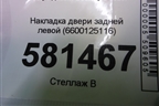 Накладка двери задней левой (6600125116) для Geely Coolray с 2019-2025г