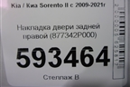 Накладка двери задней правой (877342P000) для Kia Sorento II с 2009-2021г