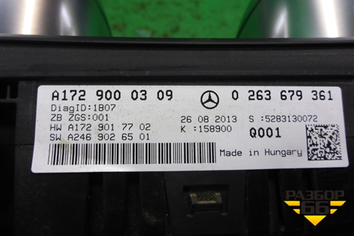 Щиток приборов АКПП (A1729000309) для Mercedes Benz SLK R172 с 2010-2016г (СЛК)