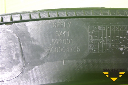 Накладка заднего крыла левого (6600004715) для Geely Coolray с 2019-2025г