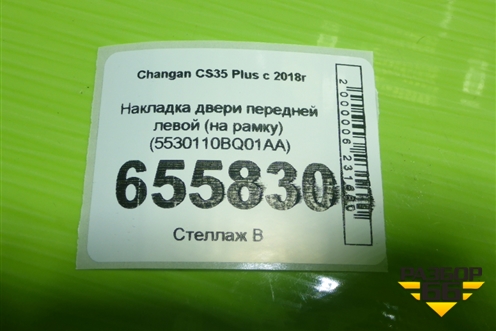Накладка двери передней левой (на рамку) (5530110BQ01AA) для Changan CS35 Plus с 2018г