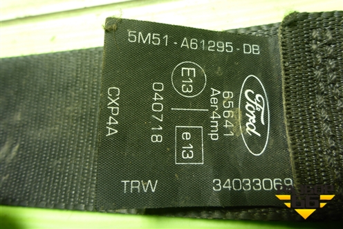 Ремень безопасности передний левый (5M51A61295DB) для Ford Focus 2 с 2008-2011г