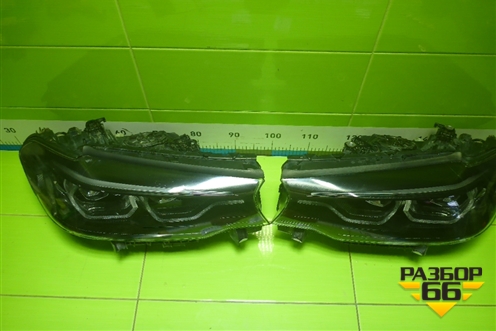 Фара L+R комплект (до 2020г Full Led Shadow с блоками) (8499121,8499122) (84991218499122) для BMW 5-серия G30 с 2017г