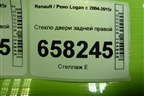 Стекло двери задней правой для Renault Logan с 2004-2015г (Логан)
