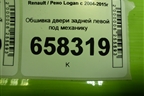Обшивка двери задней левой под механику (после 2009г) (8200916246) для Renault Logan с 2004-2015г (Логан)