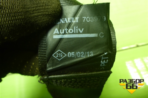 Ремень безопасности задний левый для Renault Logan с 2004-2015г (Логан)