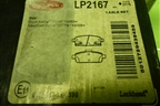 Колодки тормозные задние (LP2167) для Chevrolet Cruze c 2009-2015г (Круз)