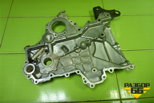 Крышка двигателя передняя (с маслянным насосом 1.6л G4FC) (213502B001) для Kia Rio с 2011-2016г (Рио 3)