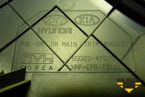 Обшивка двери задней правой под электрику (833204Y010) для Kia Rio с 2011-2016г (Рио 3)