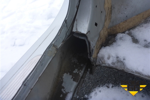 Порог со стойкой левый (5ти дверный хетчбэк) для Ford Focus 2 с 2005-2008г (Фокус)