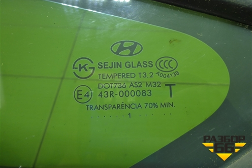Стекло глухое левое (878102S000) для Hyundai ix 35 с 2010г (Ай икс 35)