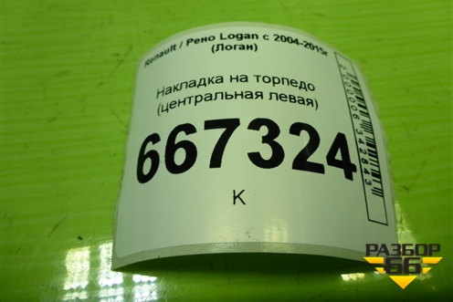 Накладка на торпедо (центральная левая) (8450000427) для Renault Logan с 2004-2015г (Логан)
