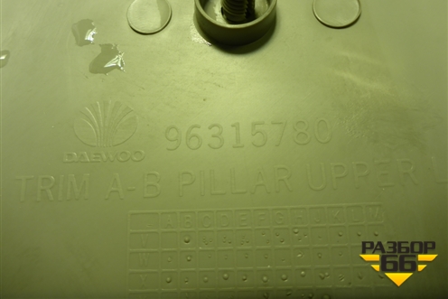 Обшивка стойки центральная верхняя левая (96315780) для Daewoo Matiz с 1998-2015г (Матиз)