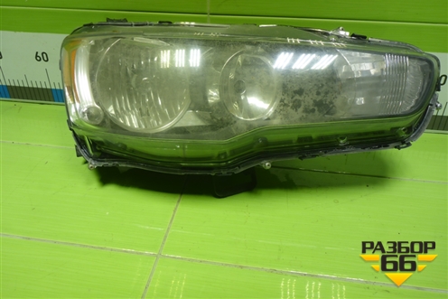 Фара правая (галоген, не оригинал) для Mitsubishi Lancer-X с 2007г (Лансер)