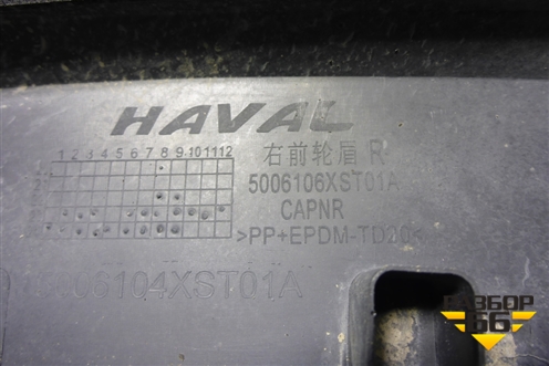 Накладка переднего крыла правого (5006106XST01A) для Haval Jolion с 2021г (Джолион)