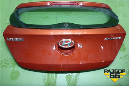 Дверь багажника со стеклом (737004L200) для Hyundai Solaris с 2010-2016г (Солярис)