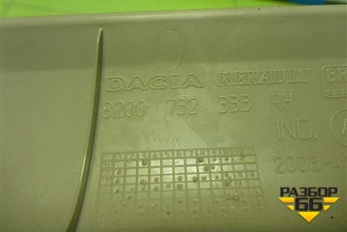 Обшивка стойки лобового стекла правая (8200732333) для Nissan Terrano с 2014г (Терано)