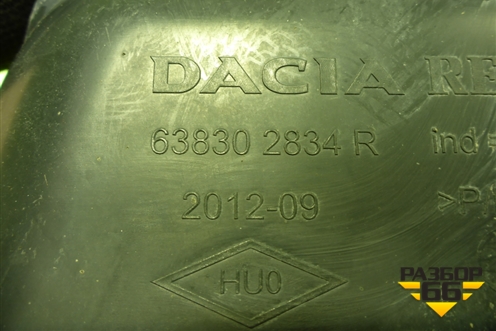 Пыльник двигателя боковой правый (638302834R) для Nissan Terrano с 2014г (Терано)