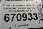 Крыло переднее правое без отверстия под повторитель (553000363AADYJ) для OMODA S5 с 2022г (С5)