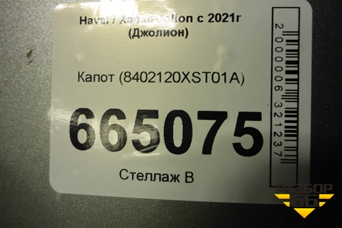 Капот (8402120XST01A) для Haval Jolion с 2021г (Джолион)