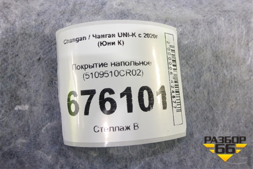 Покрытие напольное (5109510CR02) для Changan UNI-K с 2020г (Юни К)