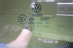 Стекло двери задней левой форточка (седан) для Volkswagen Passat (B6) с 2005-2010г (Пассат Б6)