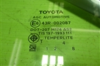 Стекло двери задней левой форточка (6812406140) для Toyota Camry V50 с 2011-2018г (Камри)